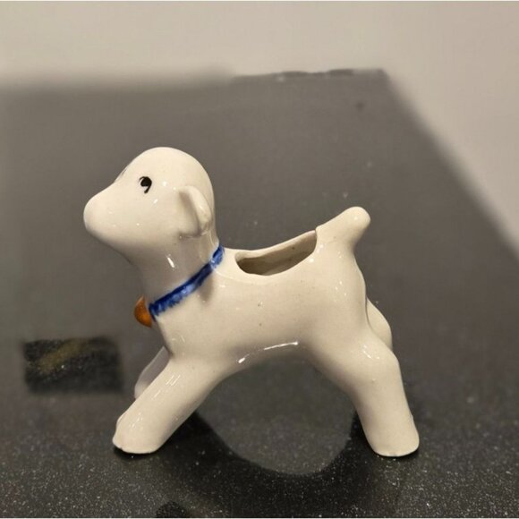 VTG Occupied Japan Lamb Calf mini planter toothpick holder Adorable ceramic - Picture 7 of 12